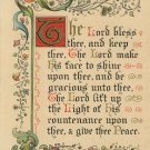 Vintage Christmas Postcard Numbers 6:24 Illuminated gilded Gothic Lettters