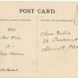 Vintage Christmas Postcard Numbers 6:24 Illuminated gilded Gothic Lettters