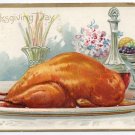 Vintage Thanksgiving Postcard Roast Turkey AS RJ Wealthy Tuck
