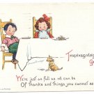Vintage Thanksgiving Postcard Children AS Brundage Gabriel 1913
