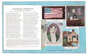 Barbara Fritchie Frederick MD Vintage Postcard