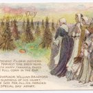 Vintage Thanksgiving Postcard AS Lounsbury Pilgrims Harvest Poem Governor Bradford