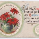 Poinsettias 1912 Vintage Christmas Postcard
