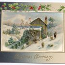 Winsch Mill Scene Vintage Christmas Postcard