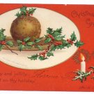Signed Clapsaddle Plum Pudding Holly 1907 UND Vintage Embossed Christmas Postcard Signed Clapsaddle Plum Pudding Holly 1907 UND Vintage Embossed Christmas Postcard
