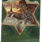 Snowy Church Scene Embosssed 1908 PFB Vintage Christmas Postcard