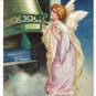 Angel Bell Vintage Christmas Postcard Embossed IAP 1908