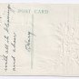 Angel Tree Candles holly Gold Frame Vintage Embossed Christmas Postcard ca 1910