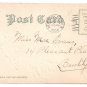 Angels Holly Embossed Gold Vintage Christmas Postcard UND 1906