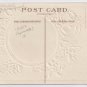 Angel Framed w Embossed Holly Vintage Christmas Postcard IAP ca 1910