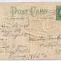 1912 Embossed Vintage Thanksgiving Postcard Boy Girl Turkey in Basket