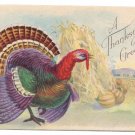 Turkey Haystack Vintage Thanksgiving Postcard Stecher Litho Series 777 C Turkey Haystack Vintage Thanksgiving Postcard Stecher Litho Series 777 C