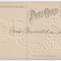 Cupid Cherub Violets Embossed Gilded Vintage Valentine Day Postcard