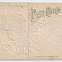 Cupid Cherub Daisy heart Embossed Gilt Vintage Valentine Day Postcard
