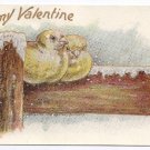 Valentine Lounsbury Birds Embossed GoldUND Vintage Postcard