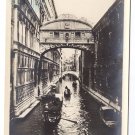 RPPC Venice Canal Gondola Ponte del Sospiri Italy Vintage Postcard