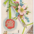 Christmas Rose Vintage Postcard 1910