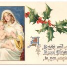 Madonna and Child Raphael Tuck Vintage Christmas Postcard Lithograph