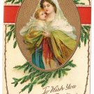 Madonna and Child Embossed Gilt Vintage Christmas Postcard Madonna and Child Embossed Gilt Vintage Christmas Postcard
