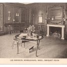 Marblehead MA Lee Mansion Banquet Room Vintage Postcard