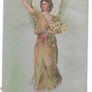 Easter Angel Silver Gilt Vintage Easter Postcard