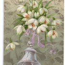 Snowdrops Bell Embossed Vintage Easter Postcard 1909