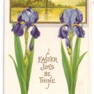 Iris Embossed Vintage Easter Postcard Stecher 1914