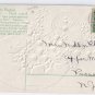 Forget Me Nots Egg Embossed Vintage Easter Postcard