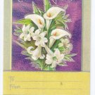 Lilies Embossed Silver Gilt Vintage Easter Postcard