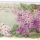 Lilacs Embossed Glitter UND Vintage Easter Postcard 1906