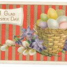 Basket of Eggs Gilt Embossed Vintage Easter Postcard 1920 Basket of Eggs Gilt Embossed Vintage Easter Postcard 1920