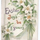 Lilies Embossed Vintage Easter Postcard IAP 1915