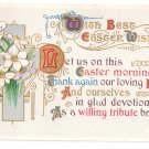 Narcissus Arts & Crafts Embossed Gilt Vintage Easter Postcard 1931 Narcissus Arts & Crafts Embossed Gilt Vintage Easter Postcard 1931