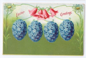 Forget me Not Eggs Vintage Easter Postcard