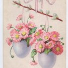 Spring Flowers in Eggs Embossed Vintage Easter Postcard