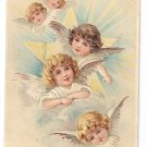 Angels Cherubs Embossed Antique Easter Postcard 1908