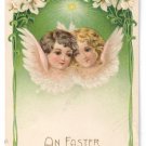 Angels Embossed Vintage Easter Postcard 1908