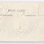 Lilies Silver Cross Embossed Vintage Easter Postcard