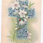 Flower Cross Embossed Vintage Easter Postcard Robbins 1907