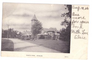 Duke's Park Coach Barn Stable Somerville NJ 1906 UND Vintage Postcard