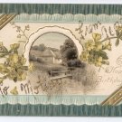 Embossed Tinseled To Mother From George Glitter Vintage Birthday Postcard