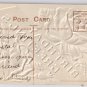 Embossed Airbrushed Roses Gilt Vintage Birthday Postcard