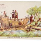 Hudson Fulton 1909 Float First Vessel Built on Manhattan Official Card no. 16 Redfield
