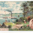 Hudson Fulton Clermont Steamboat Vintage 1909 Embossed Postcard