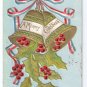 Christmas Bells Embossed Gilt Vintage Patriotic Postcard
