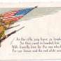 WWI Embossed Soldiers Flag Vintage Arts & Crafts Patriotic Poem Postcard