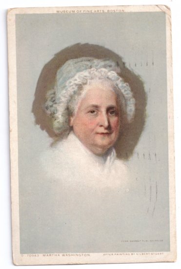 Martha Washington Stuart Portrait Vintage Patriotic Postcard