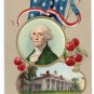 George Washington Mt. Vernon Embossed Vintage Patriotic Postcard