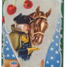 George Washington Horse Embossed Vintage Patriotic Postcard