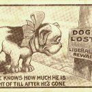 Lost Dog Reward Vintage Postcard 1911